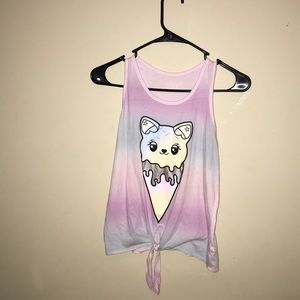 Cat Ice Cream Cone Tanktop